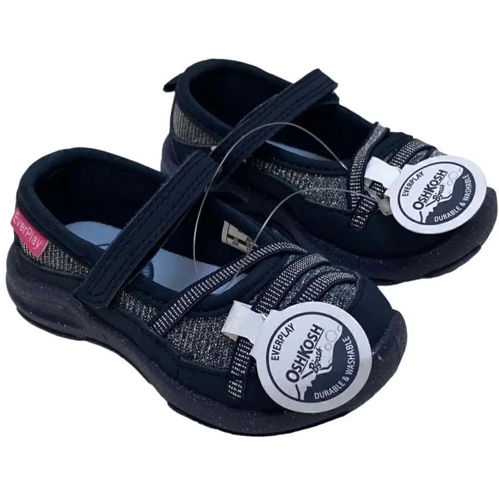 OSHKOSH B’GOSH Girl’s 4T Fawn Ever Play Mary Jane Navy Shoes